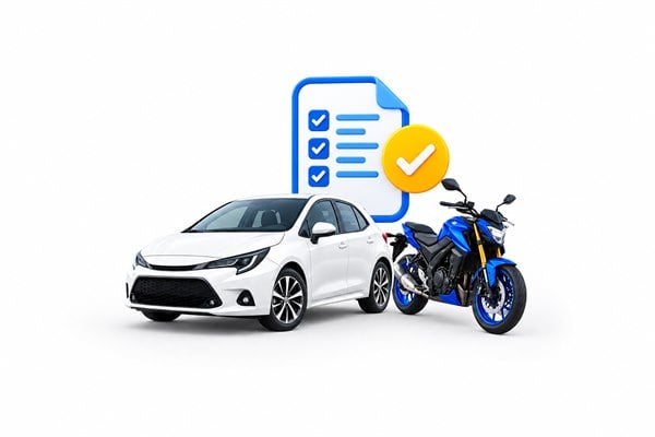 Carro e moto para simulacao de financiamento